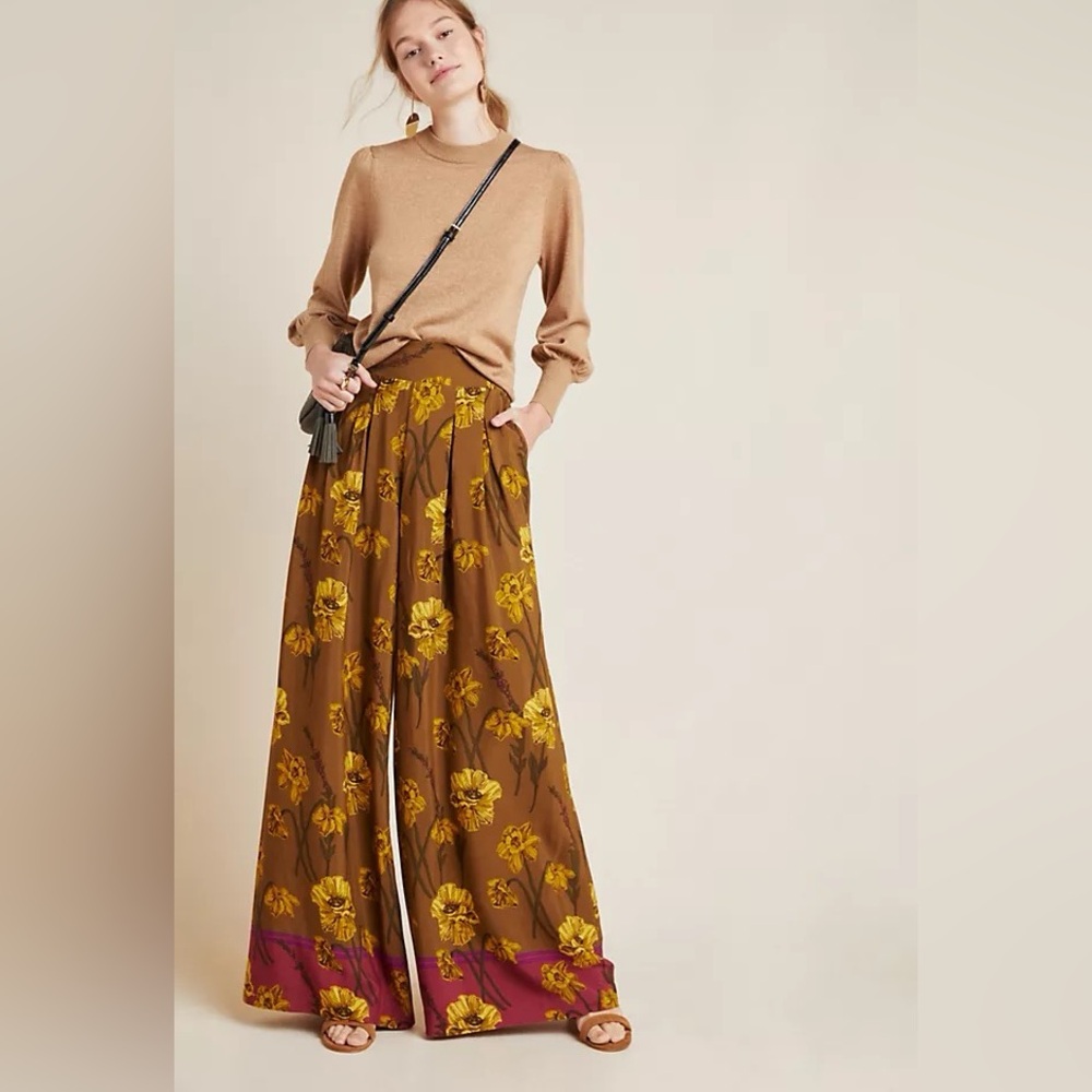 NEW Maeve Terrace Floral Wide Leg Pant
